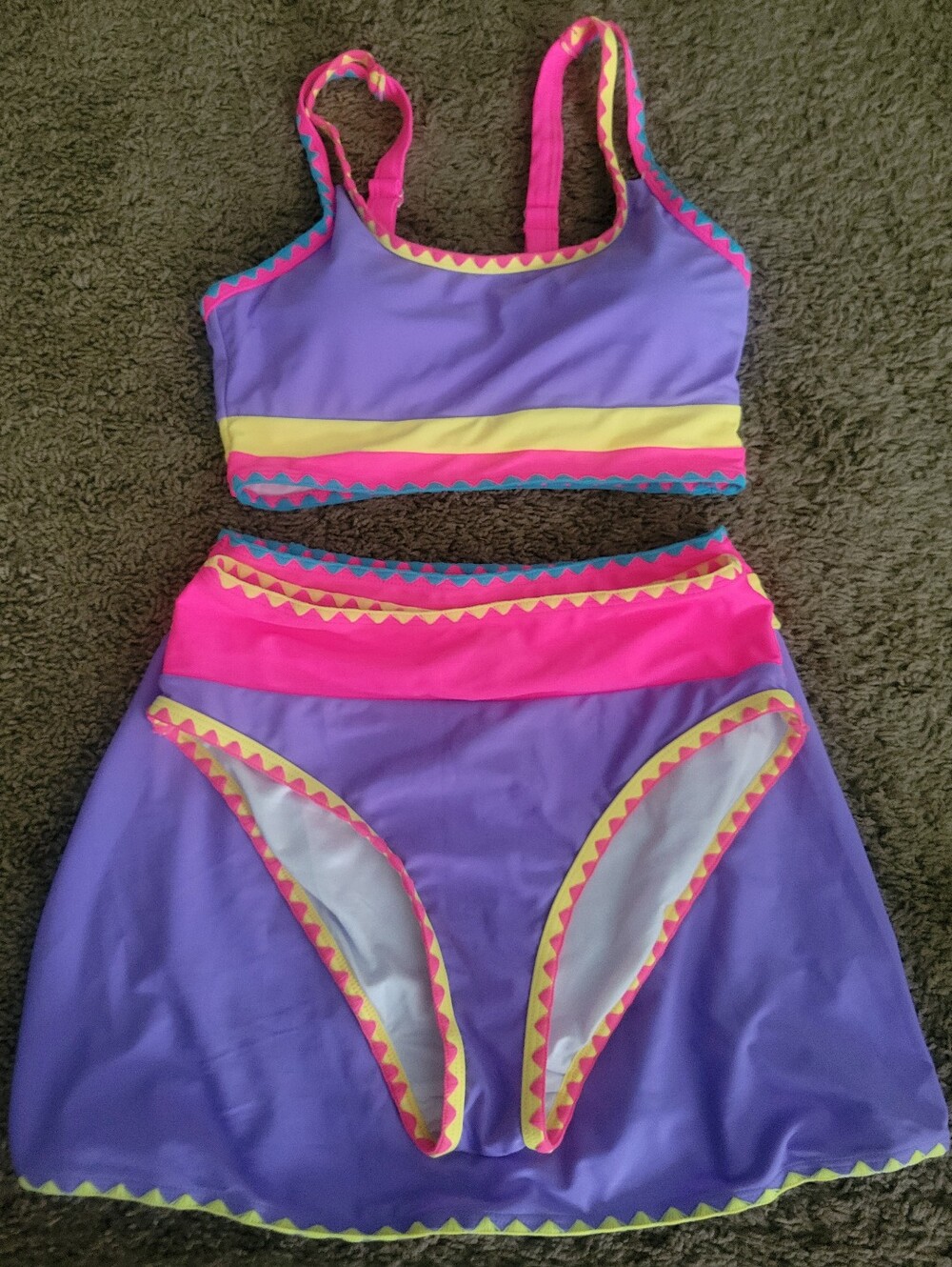 Purple & Pink 3-Piece Swim Set